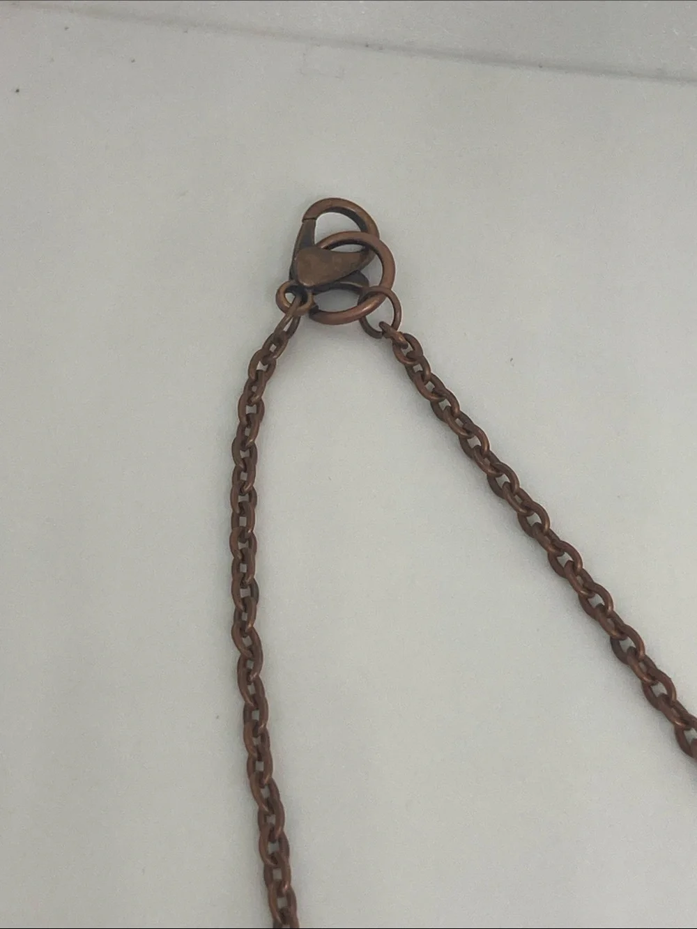 Raw Green Amazonite Stone Necklace on Copper Chain